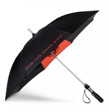 Load image into Gallery viewer, Star Wars Galaxy's Edge Light-Up LIGHTSABER Umbrella Galactic Empire Insignia