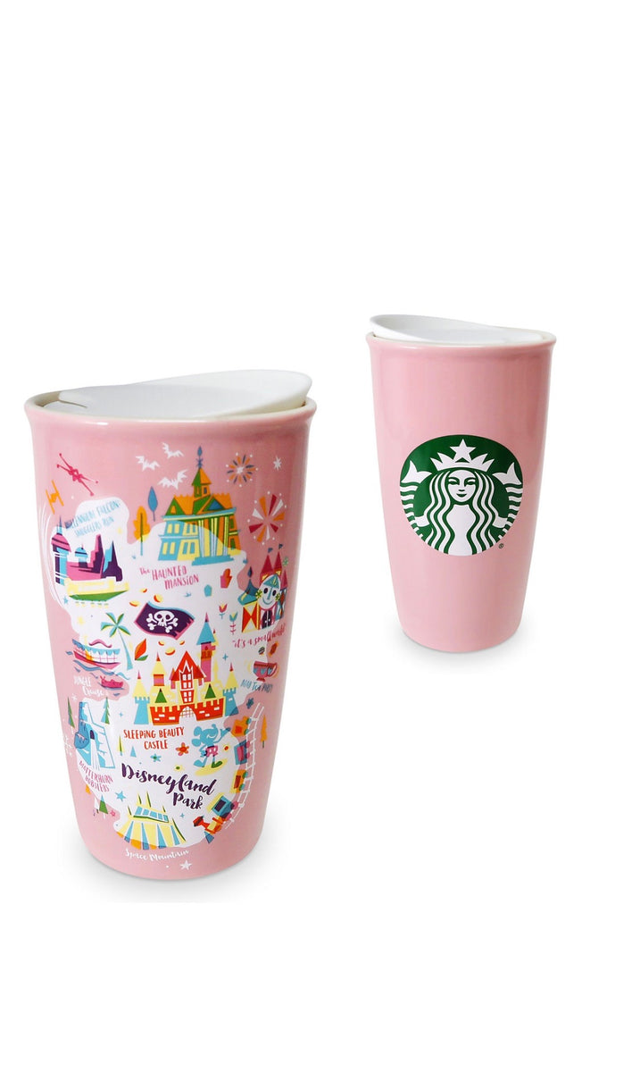 Disneyland Resort Starbucks 12oz Ceramic Tumbler - Christmas Holiday Parks  Landmarks 