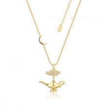 Load image into Gallery viewer, Disney Couture Kingdom Aladdin Gold-Plated Genie Lamp in the Night Necklace
