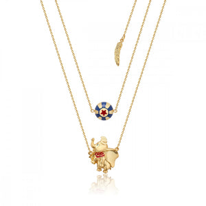 Disney Couture Kingdom Gold-Plated Dumbo & Circus Ball Necklace