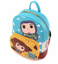 Load image into Gallery viewer, Loungefly Pop! Disney Pixar Toy Story Buzz and Woody Mini Backpack Top