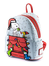 Load image into Gallery viewer, Loungefly Peanuts Glow in the Dark Gift Giving Snoopy & Woodstock Mini Backpack