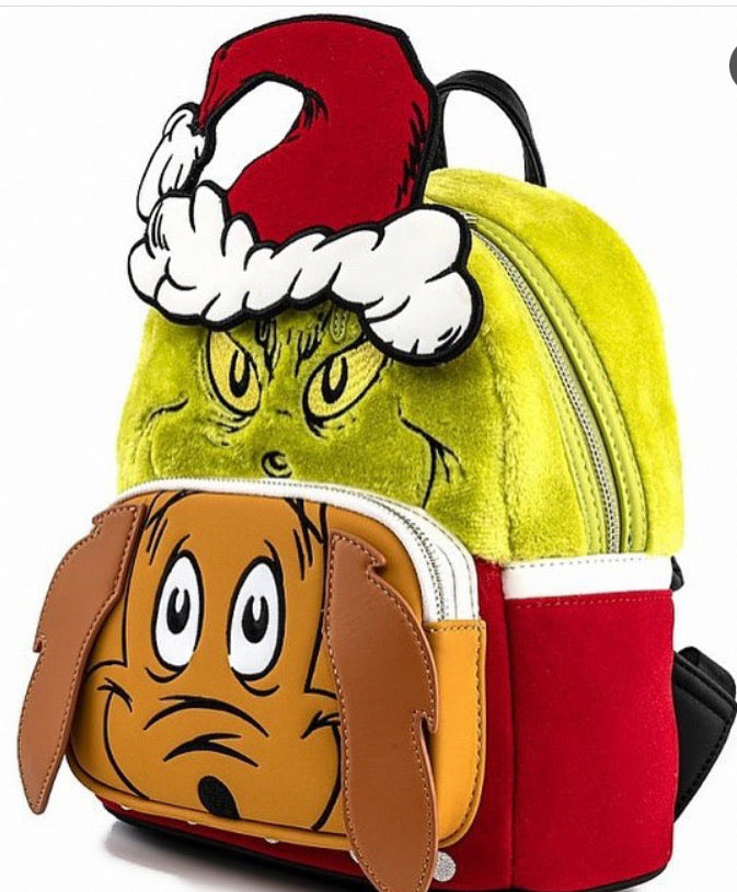 grinch loungefly mini backpack Loungefly Dr. Seuss Grinch and Max Mini Backpack