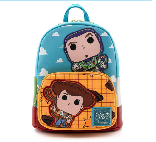 Loungefly Pop! Disney Pixar Toy Story Buzz and Woody Mini Backpack Fron