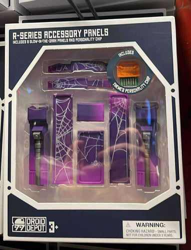 Star Wars Galaxy's Edge R-Series Droid Accessory glow in the dark panels and includes themes personality chip