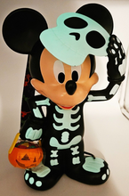Load image into Gallery viewer, Disney 2023 Halloween Mickey Mouse Skeleton Glow Dark Light Up Popcorn Bucket