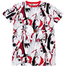 Load image into Gallery viewer, Cakeworthy Disney Cruella AOP T-Shirt