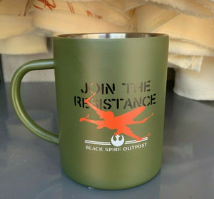 Galaxy's Edge Join the Resistance Camp Style Metal Mug
