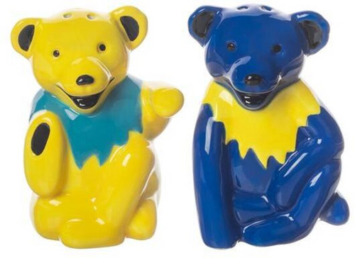 Grateful Dead Dancing Bears Sculpted Ceramic Salt & Pepper Set