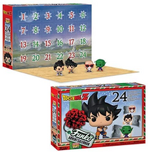 Load image into Gallery viewer, Funko Advent Calendar: Dragon Ball Z Pocket Pop! - 24 Vinyl Figures (2020) inside and out