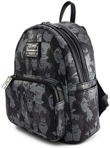 Loungefly Disney Villains Debossed All Over Print Mini Backpack Side View