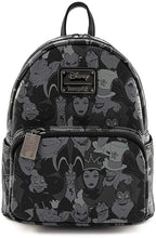 Load image into Gallery viewer, Loungefly Disney Villains Debossed All Over Print Mini Backpack Front View
