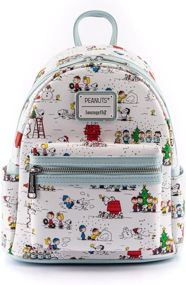 Loungefly Peanuts Happy Holidays AOP Mini Backpack
