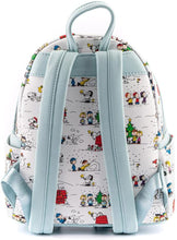 Load image into Gallery viewer, Loungefly Peanuts Happy Holidays AOP Mini Backpack