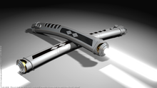 Load image into Gallery viewer, Galaxy&#39;s Edge Ashoka Tano Legacy Lightsaber Full Set Hilt with 36&quot; and 26&quot; Blades