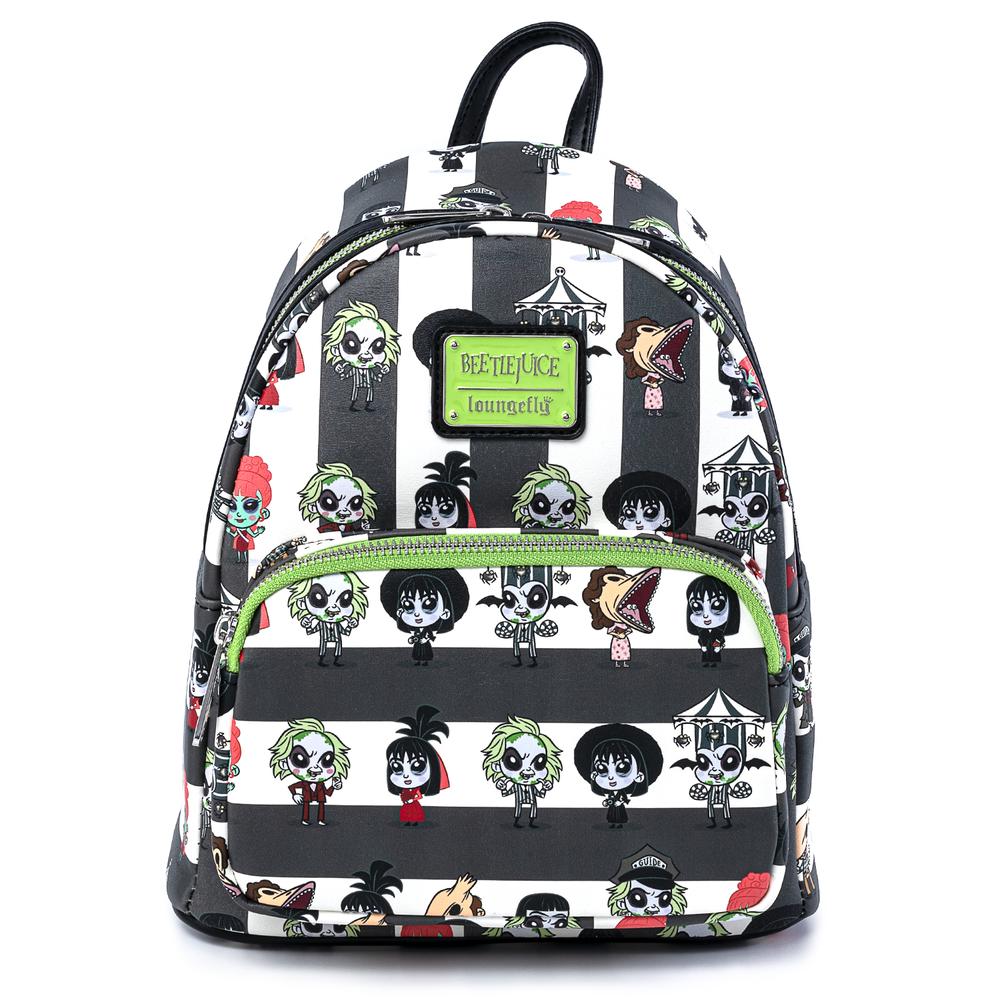 Loungefly Beetlejuice Chibi All Over Print Backpack Front View