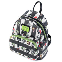 Load image into Gallery viewer, Loungefly Beetlejuice Chibi All Over Print Backpack Top View