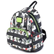 Load image into Gallery viewer, Loungefly Beetlejuice Chibi All Over Print Backpack Side View