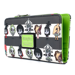 Loungefly Beetlejuice Group Chibi AOP Wallet Side View