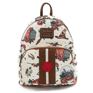 Loungefly X Harry Potter Relics Tattoo Envelope Mini Backpack