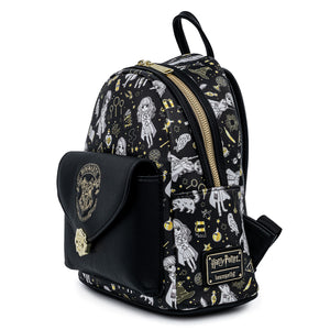 Loungefly Harry Potter Magical Elements AOP Mini Backpack