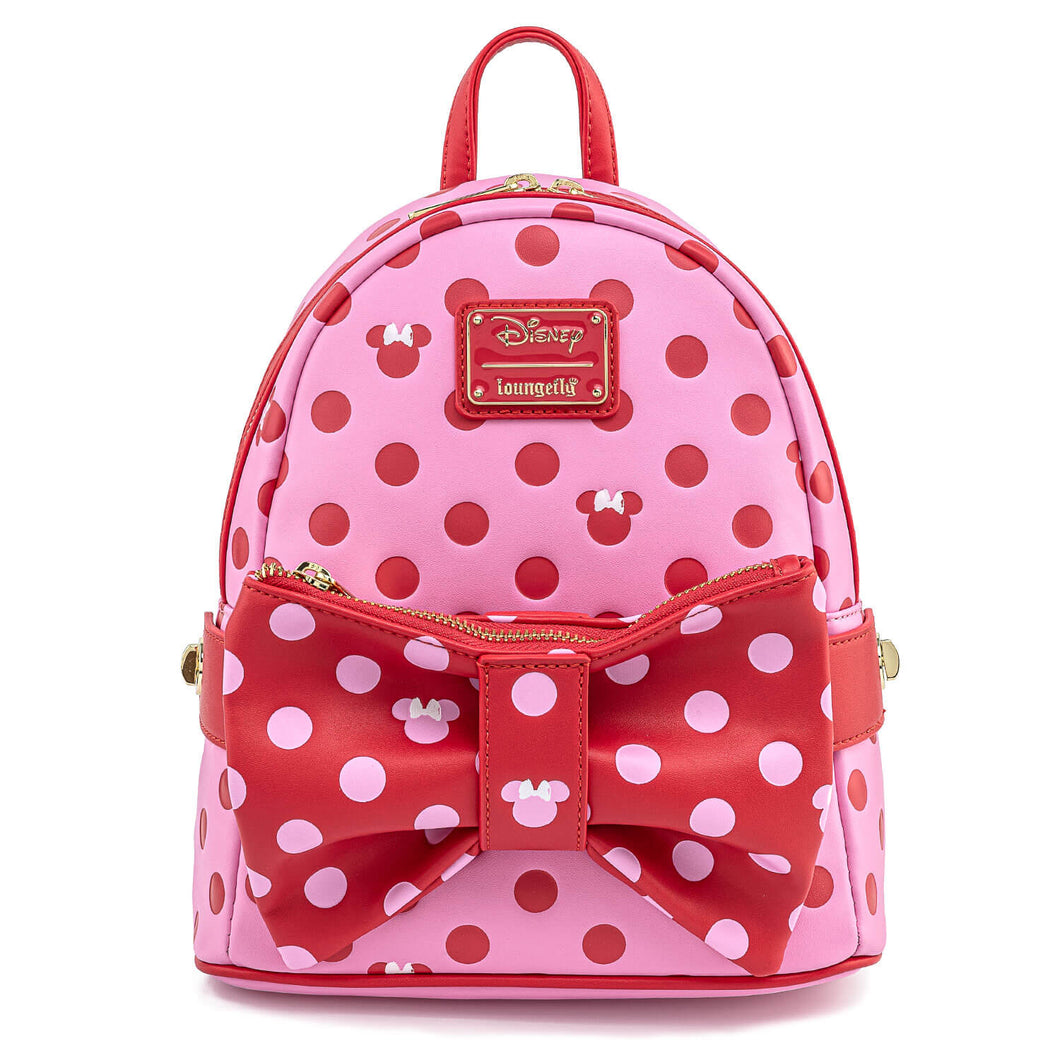 Loungefly Disney Minnie Mouse Pink Bow 2 in 1 Fanny/Mini Backpack