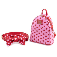 Load image into Gallery viewer, Loungefly Disney Minnie Mouse Pink Bow 2 in 1 Fanny/Mini Backpack
