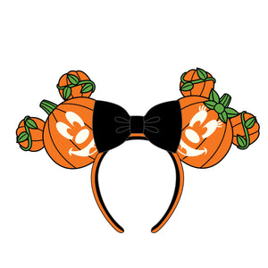 Loungefly Disney Mick-O-Lantern Headband Ears Front