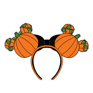 Loungefly Disney Mick-O-Lantern Headband Ears Back