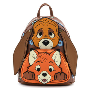 Loungefly Disney Fox And Hound Cosplay Faux Leather Mini Backpack