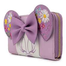 Load image into Gallery viewer, Loungefly Disney Minnie Holding Flowers Zip Around Wallet