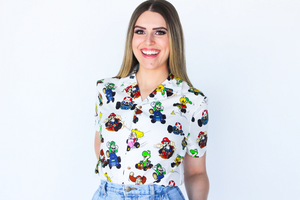 Mario Kart Button Up Shirt