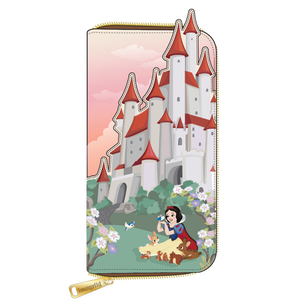 Loungefly Disney Snow White Castle Scene Zip Around Wallet