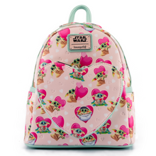 Load image into Gallery viewer, Loungefly Star Wars Mandalorian Grogu Valentines Backpack