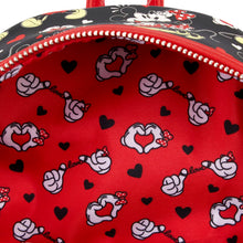 Load image into Gallery viewer, Loungefly Disney Mickey and Minnie Heart Hands Mini Backpack