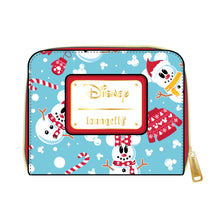 Load image into Gallery viewer, Loungefly Disney Mickey Minnie Snowman Aop Ziparound Wallet