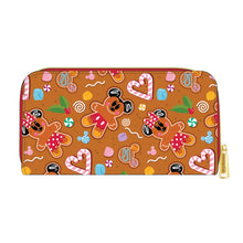 Load image into Gallery viewer, Loungefly Disney Gingerbread AOP Zip Around Wallet