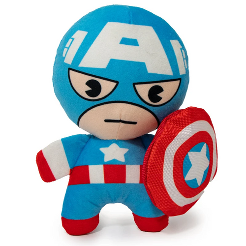 Marvel Captain America Standing Pose Plush Dog Chew Toy