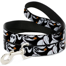 Load image into Gallery viewer, Nightmare Before Christmas Zero 5-Pumpkin Expressions Dog Leash