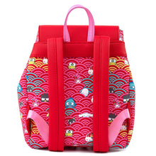 Load image into Gallery viewer, Loungefly Sanrio 60th Anniversary Gold Bow AOP Backpack
