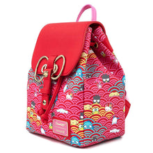 Load image into Gallery viewer, Loungefly Sanrio 60th Anniversary Gold Bow AOP Backpack