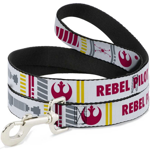 Star Wars REBEL PILOT Rebel Alliance Insignia/Lightsaber/X-Wing Fighter White/Red/Yellow/Gray Dog Leash
