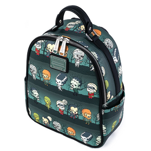 Loungefly Universal Monsters Chibi AOP Mini Backpack Top Side View