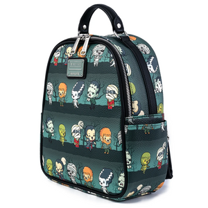 Loungefly Universal Monsters Chibi AOP Mini Backpack Side View