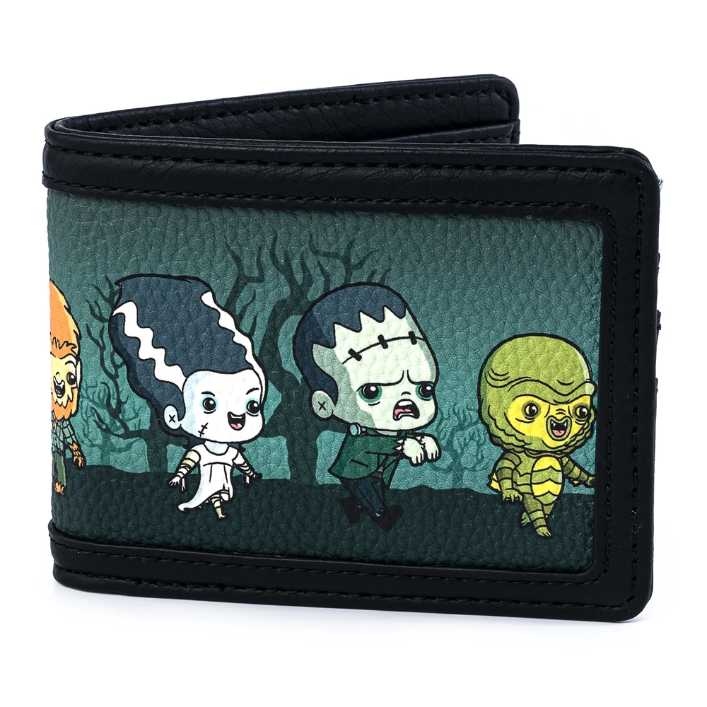 universal monsters wallet Loungefly Universal Monsters Chibi AOP Bi-fold Wallet – The Line Jumper