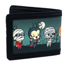 Load image into Gallery viewer, Loungefly Universal Monsters Chibi AOP Bi-fold Wallet Side
