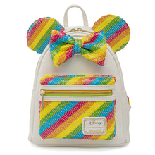Load image into Gallery viewer, Loungefly Disney Sequin Rainbow Minnie Mini Backpack