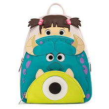 Load image into Gallery viewer, Loungefly Pixar Monsters Inc Boo Mike Sully Cosplay Mini Backpack