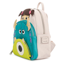 Load image into Gallery viewer, Loungefly Pixar Monsters Inc Boo Mike Sully Cosplay Mini Backpack