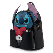 Load image into Gallery viewer, Loungefly Disney Vampire Stitch Bowtie Mini Backpack